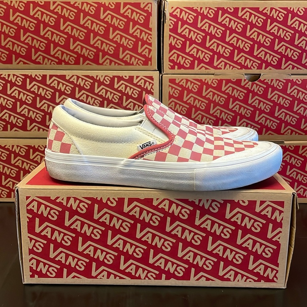 Vans Slip-On Pro (Checkerboard) Mineral Red